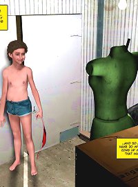 XXX crazy 3d world. Horny sonny make mother's model and jerking off on it, but mom catching him