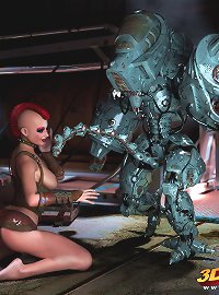 Helpless babes find themselves in a strange sci-fi robot world